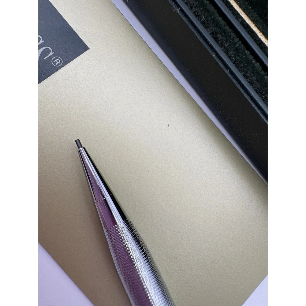 Vintage Cross Classic Century Lustrous Chrome Mechanical Pencil Pinstripe